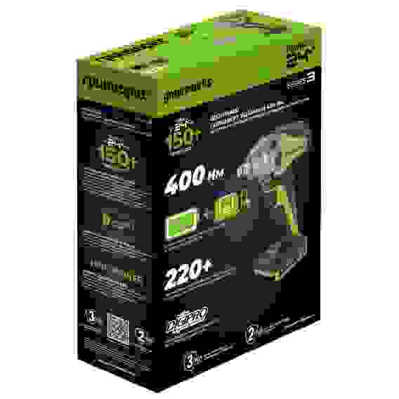 Гайковерт ударный акк. Greenworks GD24IW400, 24V,б/щет,1/2'', 400Нм,1х5Ач,ЗУ,кор