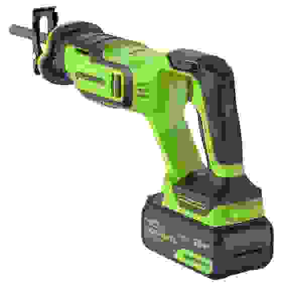 Пила сабельная акк. Greenworks 24v, б/щет, 0-3000мин, рез 115мм, дер., 1х4А/ч, ЗУ, кор