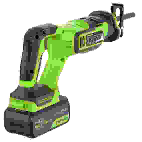 Пила сабельная акк. Greenworks 24v, б/щет, 0-3000мин, рез 115мм, дер., 1х4А/ч, ЗУ, кор