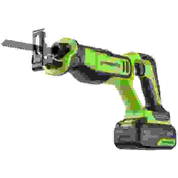 Пила сабельная акк. Greenworks 24v, б/щет, 0-3000мин, рез 115мм, дер., 1х4А/ч, ЗУ, кор
