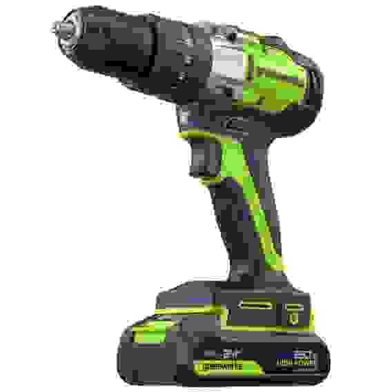Дрель-шуруповерт ударная акк. Greenworks GD24DD60, 24V, б/щет, 0-450 / 0-1700 об/мин, 30/60Нм,2х2Ач,