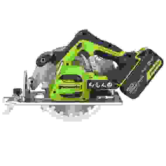 Пила дисковая акк. Greenworks GD24CS, 24V,б/щет,185х20мм, 4500 об/мин, рез 63мм,1х5Ач,ЗУ,кор