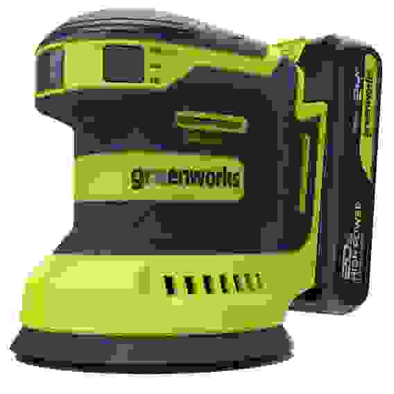 Шлифмашина акк. эксцентр Greenworks OS325, 24V, 125 мм,1х2Ач, ЗУ,кор