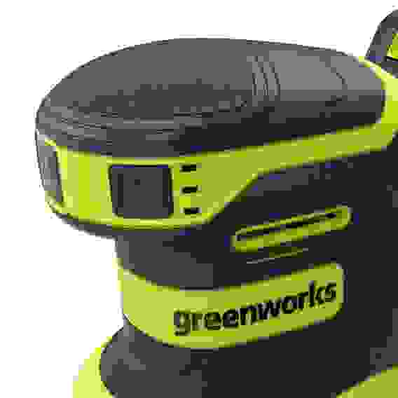Шлифмашина акк. эксцентр Greenworks OS325, 24V, 125 мм,1х2Ач, ЗУ,кор
