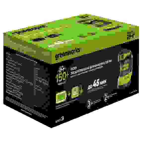 Шлифмашина акк. эксцентр Greenworks OS325, 24V, 125 мм,1х2Ач, ЗУ,кор