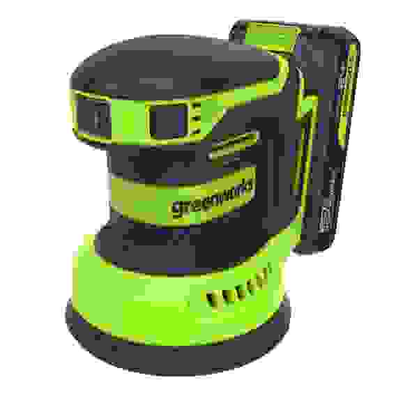 Шлифмашина акк. эксцентр Greenworks OS325, 24V, 125 мм,1х2Ач, ЗУ,кор