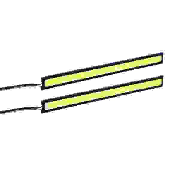 Дневные ходовые огни, LED 28шт, метал. корп., 170мм, 12V, белый, 2шт. ЕРМАК