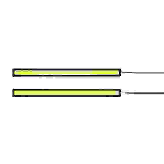 Дневные ходовые огни, LED 28шт, метал. корп., 170мм, 12V, белый, 2шт. ЕРМАК