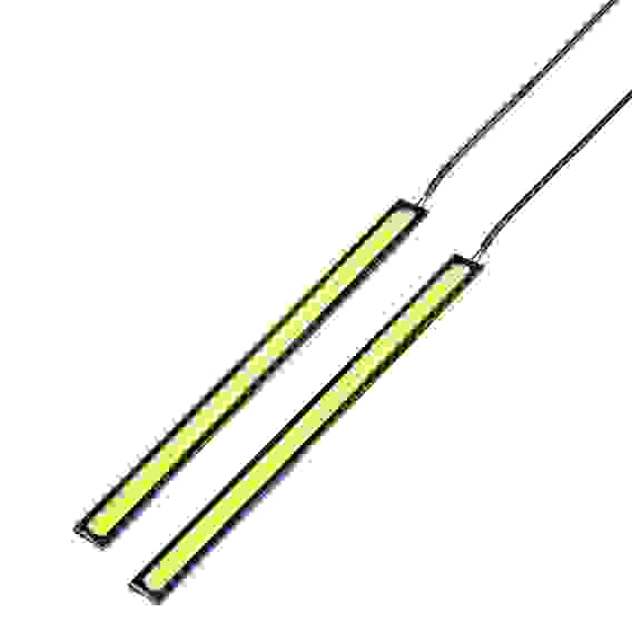 Дневные ходовые огни, LED 28шт, метал. корп., 170мм, 12V, белый, 2шт. ЕРМАК
