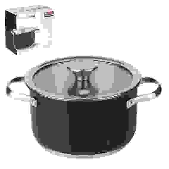 Кастрюля 3,1л [MONO BLACK] 20*11,5см 304 сталь