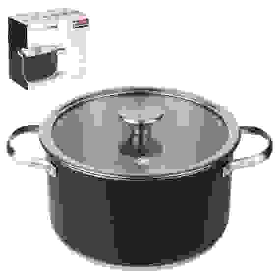 Кастрюля 4,1л [MONO BLACK] 22*12,5см 304 сталь