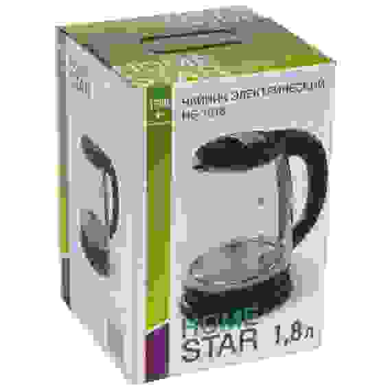 Чайник Homestar HS-1018 (1,8 л) стекло, пластик черный