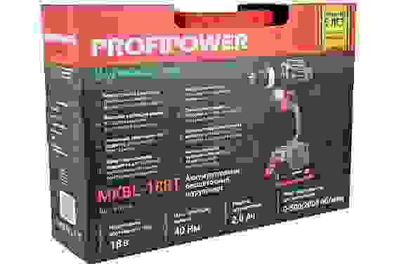 Шуруповерт акк бесщ. с набором PROFIPOWER MKBL-18BT (Li-ion-2шт, 18В, 2.0Ач, 40Нм,