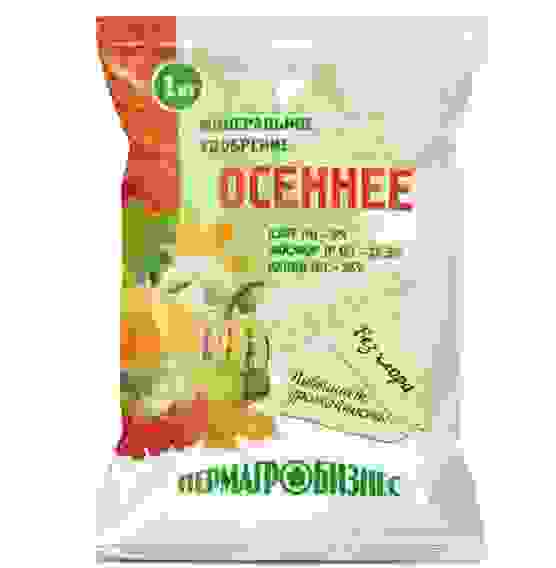 Удобрение Осеннее 1кг (минеральное) с микроэлементами Пермагробизнес