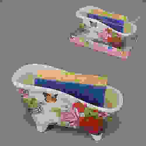 Набор 2 пр. (подставка + губка для посуды) КОРЗИНА РОЗ под.уп. 532156