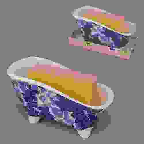 Набор 2 пр. (подставка + губка для посуды) ФИОЛЕТОВЫЙ МРАМОР под.уп. 532153