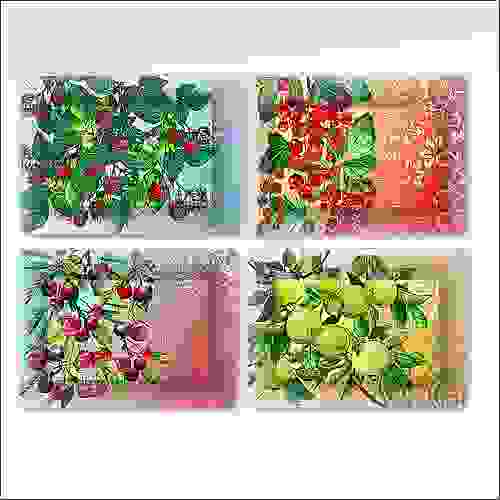 Поднос &quot;Фрукты-Фото-Графика&quot; 35*25 см 4 д FL46-57