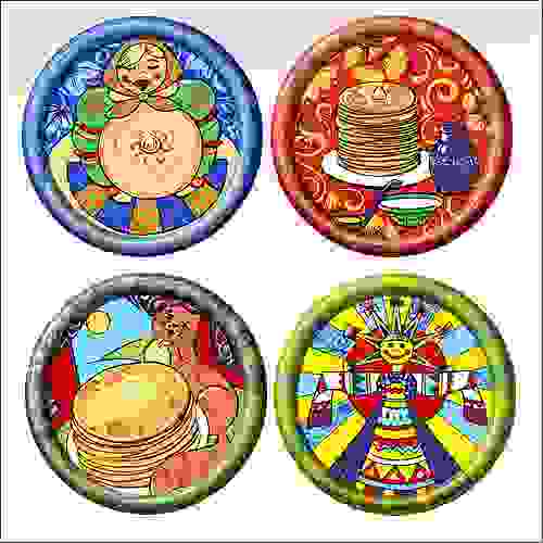 Поднос \&quot;Масленица\&quot; D 21 см 4 диз FL46-62