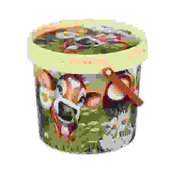 Ведро 1л с крышкой (телёнок)