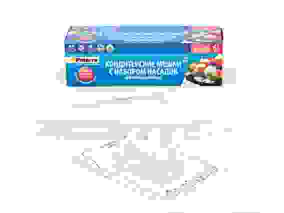 Кондитерские мешки 6 шт. (объемом по 1л) + 6 насадок, PATERRA, в картонной упаковке