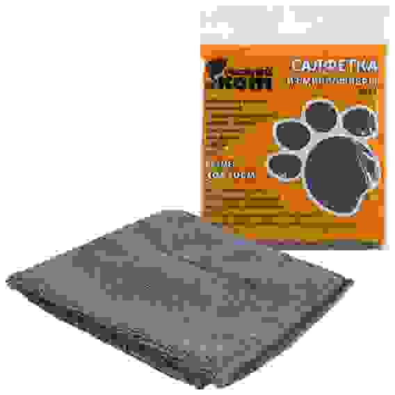 Салфетка из микрофибры M-01, цвет: графит, размер: 30*30см