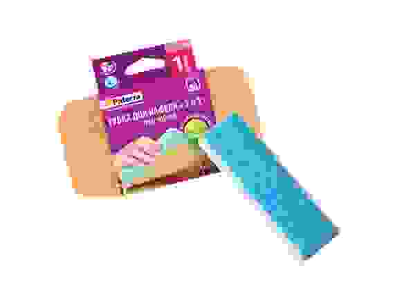 Губка для кафеля 2 в 1, трехслойная, PATERRA, 1 шт.