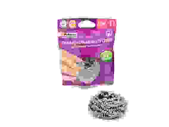 Губка для посуды металлическая, спираль, PATERRA, вес 16 г