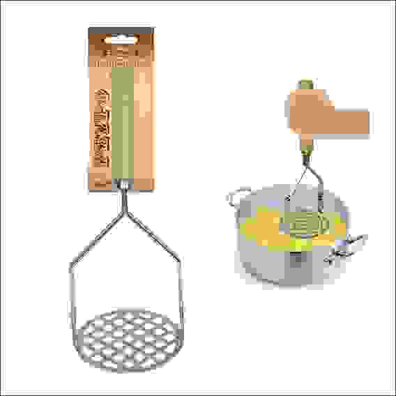 Картофелемялка &quot;Ретро&quot; (хром с дерев ручкой) AN57-72