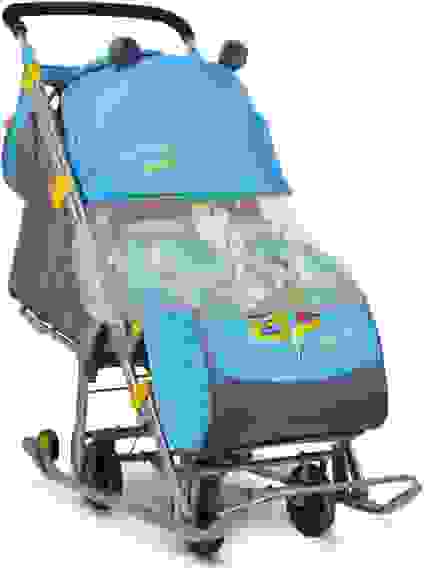 Коляска комбинированная \"Ника детям 7-2\" рис. с жирафом лимонный НД7-2