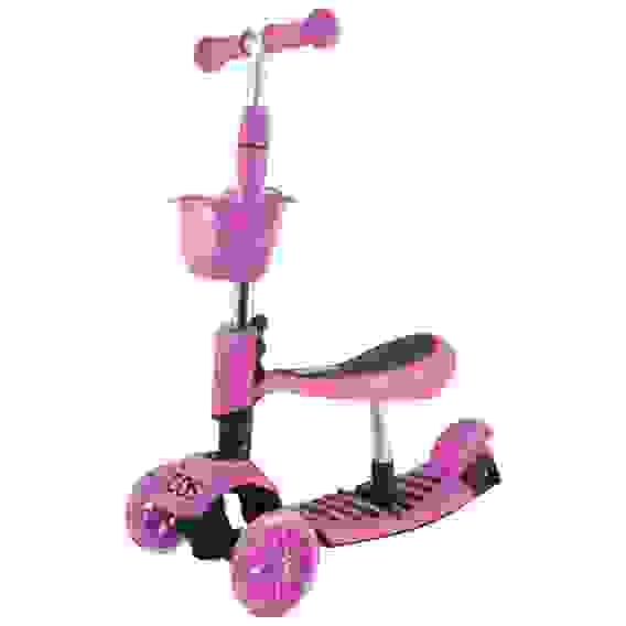 Самокат детский 3-колесный 3 в 1 ES-M002-розовый