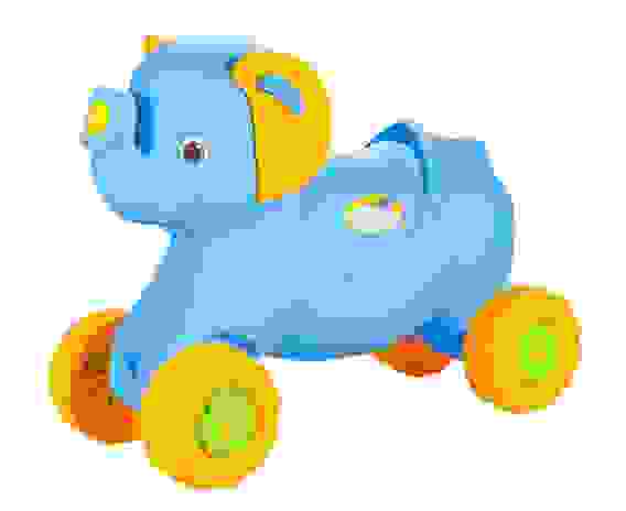 Каталка детская &quot;Слонёнок&quot; (голубой)(уп.1)