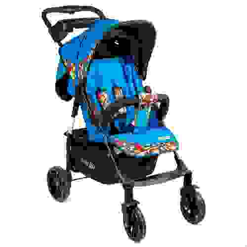 Коляска EVERFLO прогулочная E-230 LUXE (регулир.наклон до пол.лежа,накидка) (голубой)