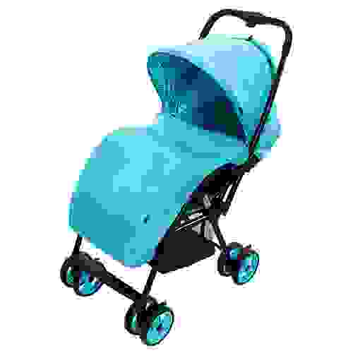 Коляска прогулочная EVERFLO E-501 (легковесная, склад.одним движением, перк.ручка)Aqua