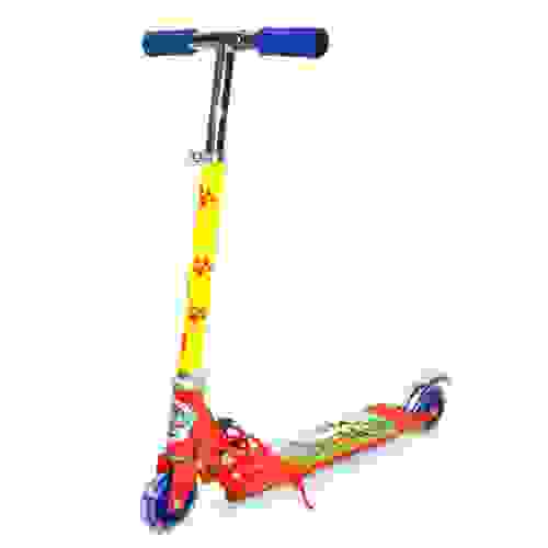 Самокат "Щенячий патруль" городской, сталь. складной, колеса ПВХ 100 мм, свет, max 25 кг