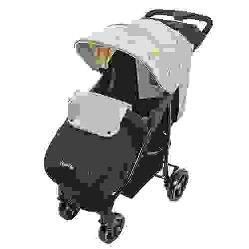 Коляска прогул ЕДУ-ЕДУ SPORT(5 точеч.ремень, съемн.бампер, корзина, накид, предмет. столик) чер-б