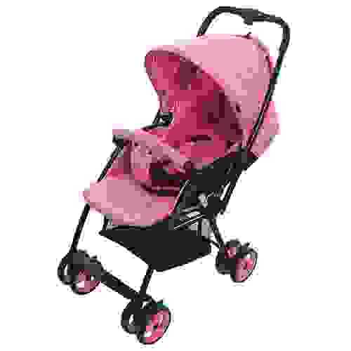 Коляска прогулочная EVERFLO E-501 (легковесная, склад.одним движением, перк.ручка) (Flamingo)