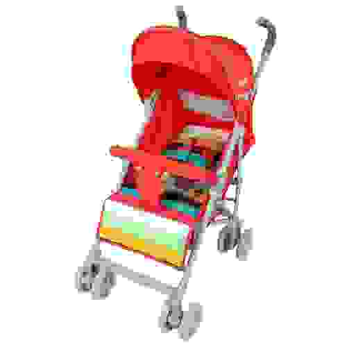 Коляска-трость ЕДУ-ЕДУ E-68 (рег. спинка, рег. подножка, съемн.бампер, накид) Красный