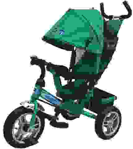 Трехколесный велосипед PILOT зеленый надувные колеса 12' и 10'