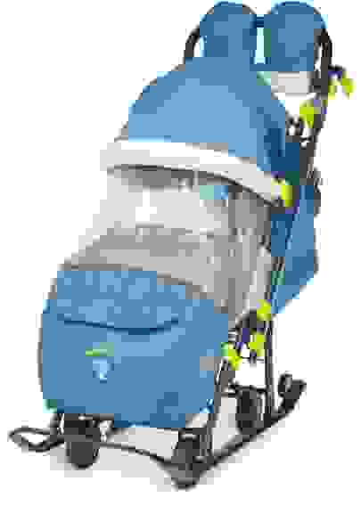 Коляска комбинированная &quot;Ника детям 7-3&quot; (НД7-3/1 дизайн в джинсовом стиле синий)