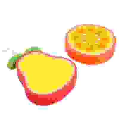 Мочалка детская в виде апельсина 12х3см/груши 14х12х3см, 2 дизайна