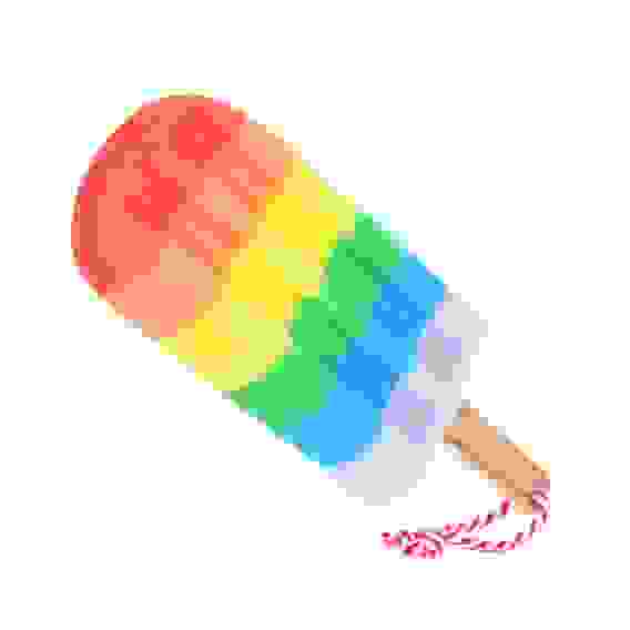 Мочалка детская с деревянной ручкой, поролон, дерево, 14x8,5x3см, 1 дизайн