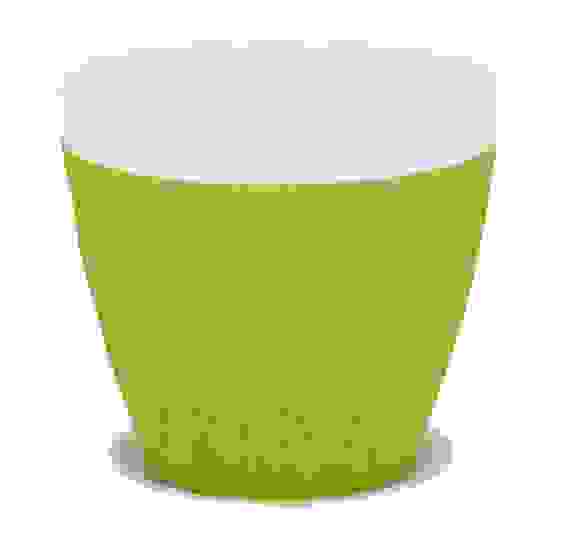 Кашпо &quot;Меланж&quot; 0,7л (зелёный) (с под.) (уп.25)