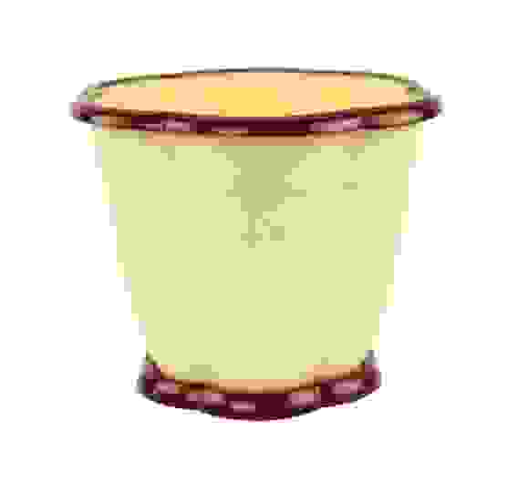 Горшок цв. &quot;Восторг&quot; 1,5л. с под.(св.жёлтый)(уп.24)