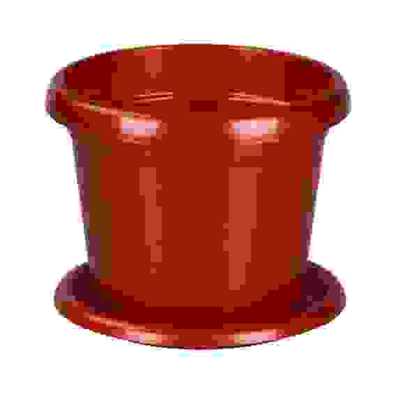 Горшок цв. 0,4л с под. (медный)(уп.32)