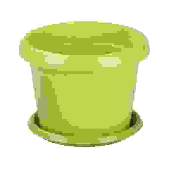 Горшок цв. 0,8л с под. (зеленый)(уп.20)