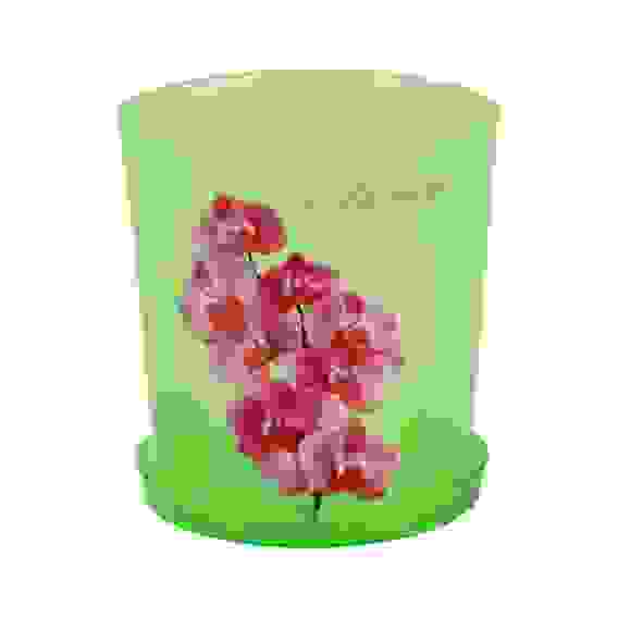 Горшок цв. для орхидеи 1,8 л.с под(зел.прозр)(уп30)