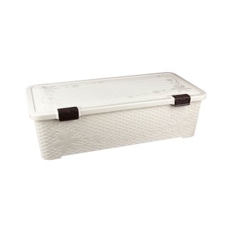 Контейнер &quot;Плетёнка&quot; 100л. с крыш.(сл.кость)