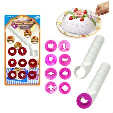 Набор фигурных печатей для мастики и марципана.9 пред. 3 цв. DH80-198