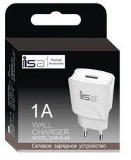 СЗУ USB 1A HS4 белый ISA (гарантия 2 недели)