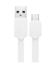 Кабель USB Micro USB CB-04 плоский 1м белый ISA (гарантия 2 недели)
